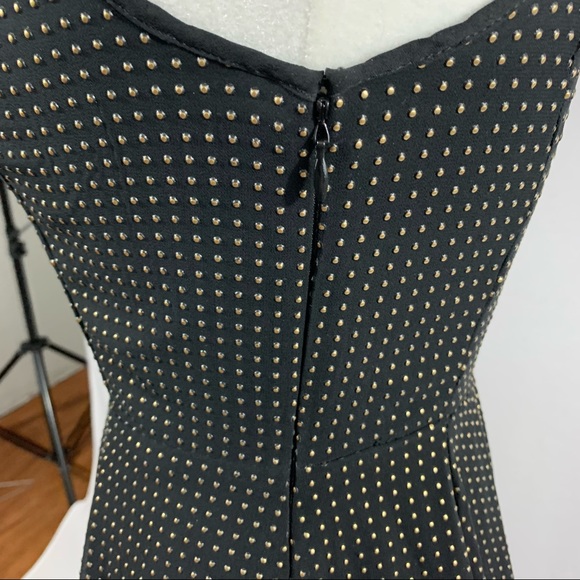 NWT | Express | Black Sleeveless Dress w/ Gold studs dress | Sz 0 - Picture 11 of 16